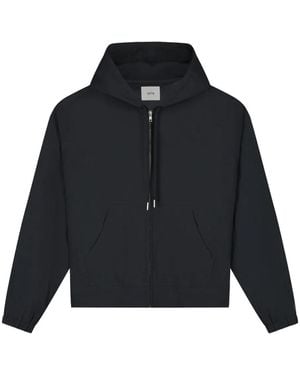 Arte' Hooded Zip-Fastening Jacket - Blue