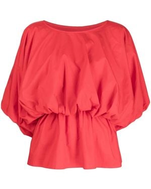Goen.J Puff-Sleeved Flared Blouse
