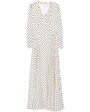Adamaris Polka-Dot Maxi Dress - White