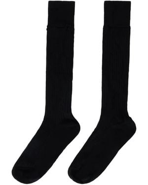 Valentino Garavani Ribbed Socks - Black