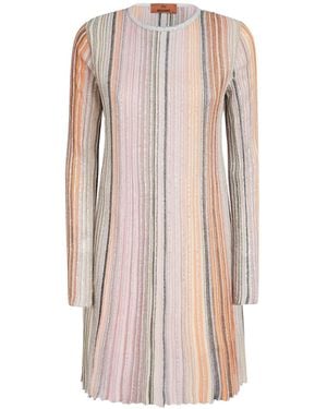 Missoni スパンコールトリム ミニドレス - ピンク