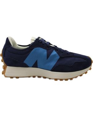 New Balance Panelled Suede Sneakers - ブルー