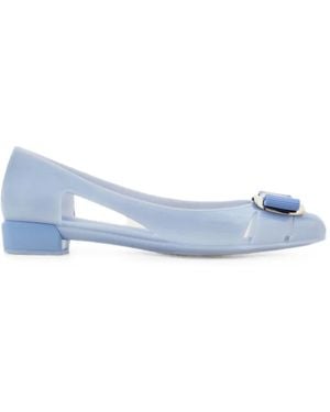 Ferragamo New Vara Plate Jelly Ballet Flat - Blue