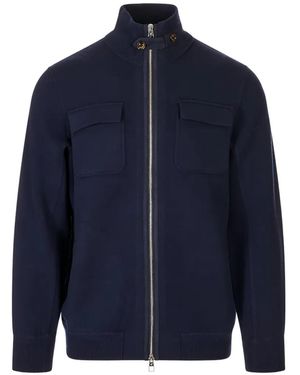 Montecore Zip-Up High-Neck Sweater - Blue