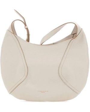 Gianni Chiarini Juno Grained-Leather Shoulder Bag - White