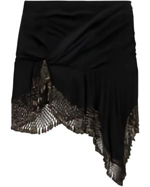 Isabel Marant Embellished Ruffled Skirt - Black