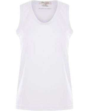 Comme des Garçons Logo Jersey Tank Top - White