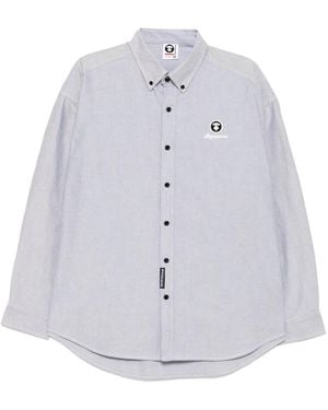 Aape By A Bathing Ape Long Sleeves Shirt - Blue