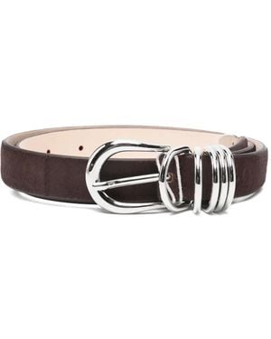 DEHANCHE Hollyhoc Suede Belt - White