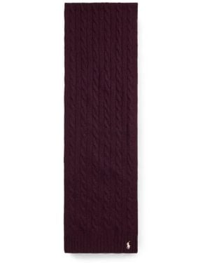 Polo Ralph Lauren Bufanda Con Bordado De Poni - Morado