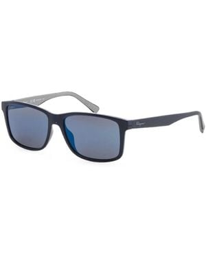 Ferragamo Eyewear Rectangle-Frame Sunglasses - Blue