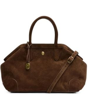Ash Justine Suede Tote Bag - Brown