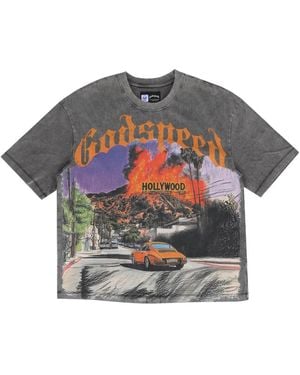 Godspeed T-Shirt Con Stampa Los Scandalous - Grigio