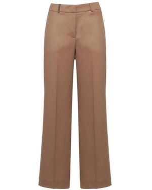 Peserico Wide-Leg Trousers - Natural