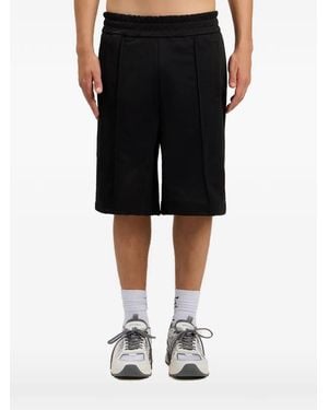 Palm Angels Curved Logo Track Shorts - Black