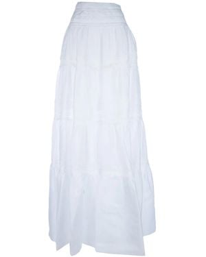 Ermanno Scervino レースアップリケ スカート - ホワイト