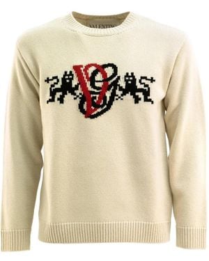 Valentino Garavani Intarsia Jumper - Natural