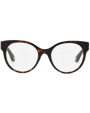 Roberto Cavalli Gafas Con Montura Redonda - Negro