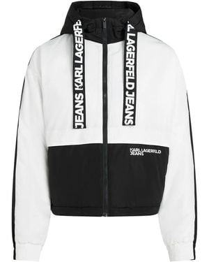 Karl Lagerfeld バイカラー ジャケット - ブラック