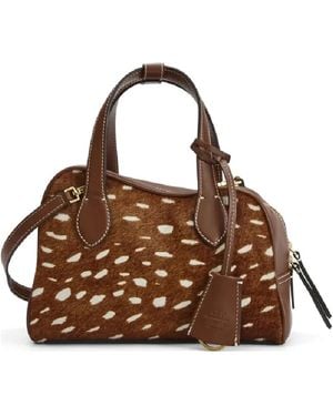 Atp Atelier Ormelle Animal-Print Tote Bag - Brown