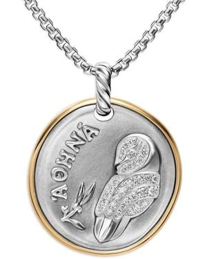 David Yurman Amuleto Athena Con Medallón - Metálico