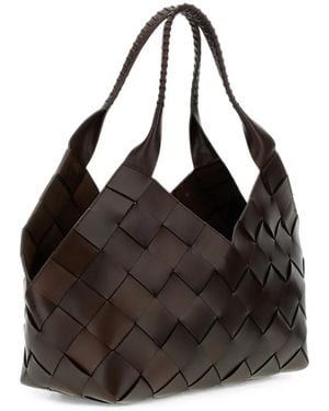 Dragon Diffusion Castello Woven Leather Tote Bag - Black