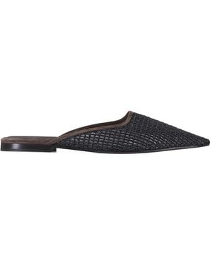 Brunello Cucinelli Mules À Broderie Filet - White