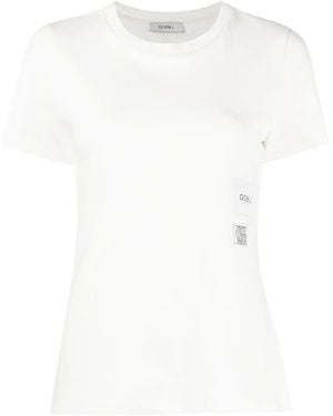 Goen.J Logo-Print Cotton T-Shirt - White