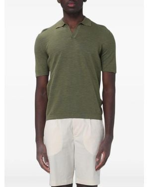 Brooksfield Open Collar Polo-Shirt - Green