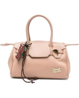 Secret Pon-pon Alexandra-S Logo-Plaque Tote Bag - Pink