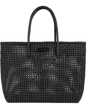 Sandro Bolso Shopper Con Parche Del Logo - Negro