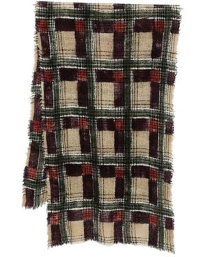 Faliero Sarti Plaid Scarf - Black