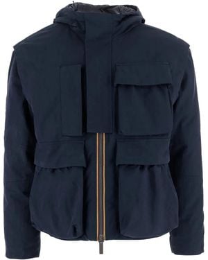 K-Way Zip-Up Hooded Jacket - Blue