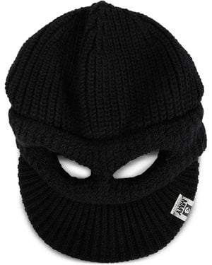 Maison Mihara Yasuhiro Gestrickte Baseballkappe - Schwarz