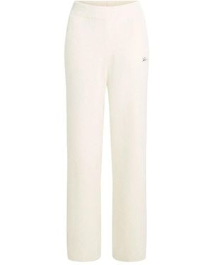Karl Lagerfeld Logo-Embroidered Trousers - White