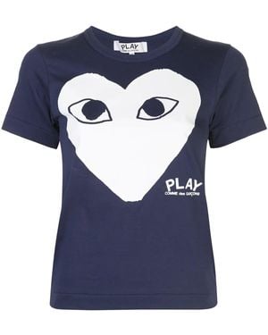 COMME DES GARÇONS PLAY Printed T-Shirt - Blue