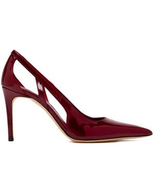 Stuart Weitzman Cut-Out Pointed Court Shoes - Red
