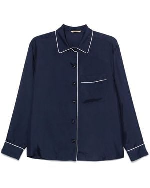 Barena Camisa con ribetes en contraste - Azul