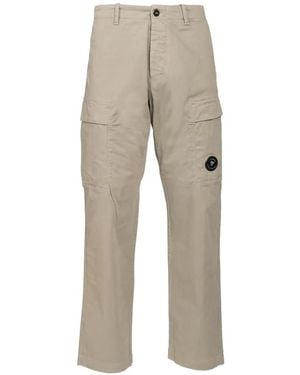 C.P. Company Lens-Detail Cargo Trousers - Natural
