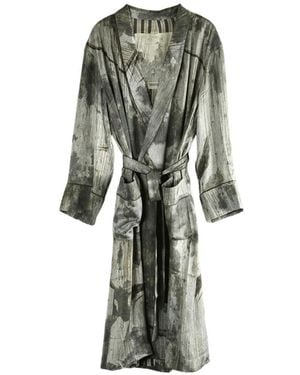 Ziggy Chen Printed Kimono - Gray