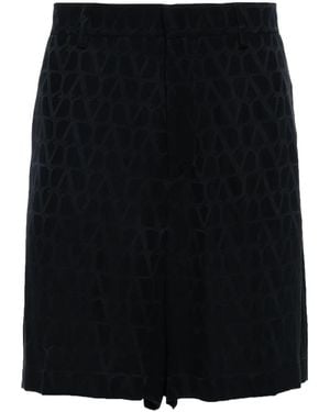 Valentino Garavani Toile Iconographe Jacquard Chino Shorts - Black