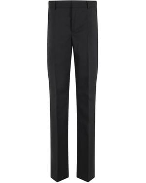Moschino Wool Straight-Leg Pants - Black