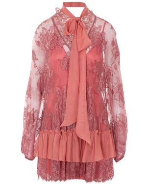 Aniye By Robe Courte À Volants - Pink