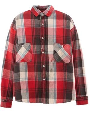 SAINT Mxxxxxx Checked Pocket Shirt - Red