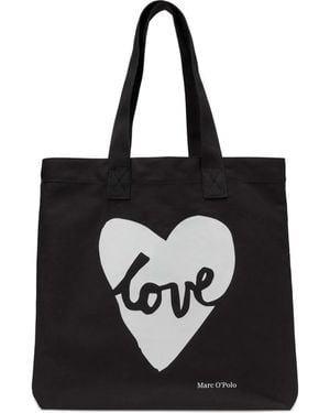 Marc O' Polo Heart-Print Tote Bag - Black
