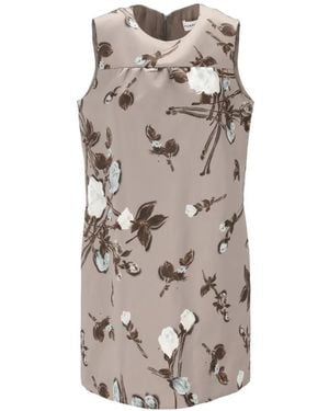 P.A.R.O.S.H. Floral Dress - White