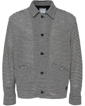 WOOYOUNGMI Textured-Knit Shirt Jacket - Grey