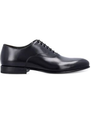 Green George Polished Leather Oxford Shoes - White