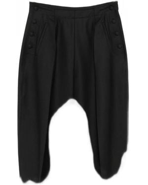 DARKPARK Taylor Button-Embellished Pleated Pants - Black
