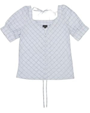 CALLIPYGIAN Karierte Bluse - Blau